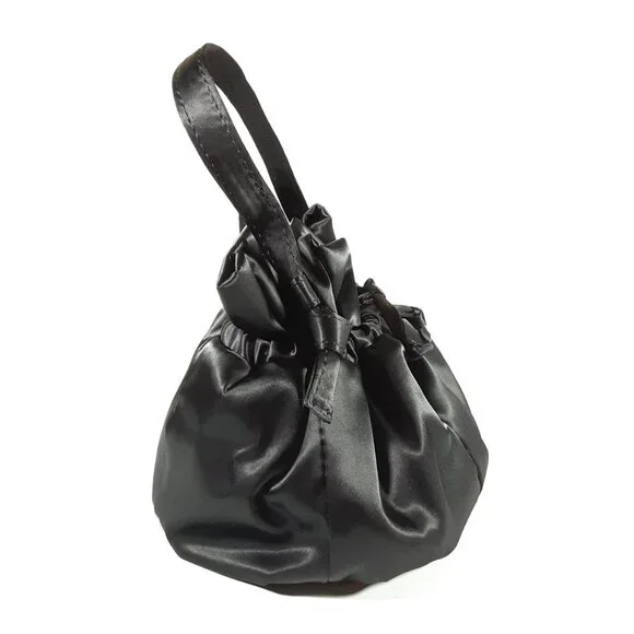 ZARA SATIN EFFECT MINI BUCKET BAG IN BLACK W/ CROSSBODY CHAIN STRAP NEW WITH TAG - Picture 5 of 10
